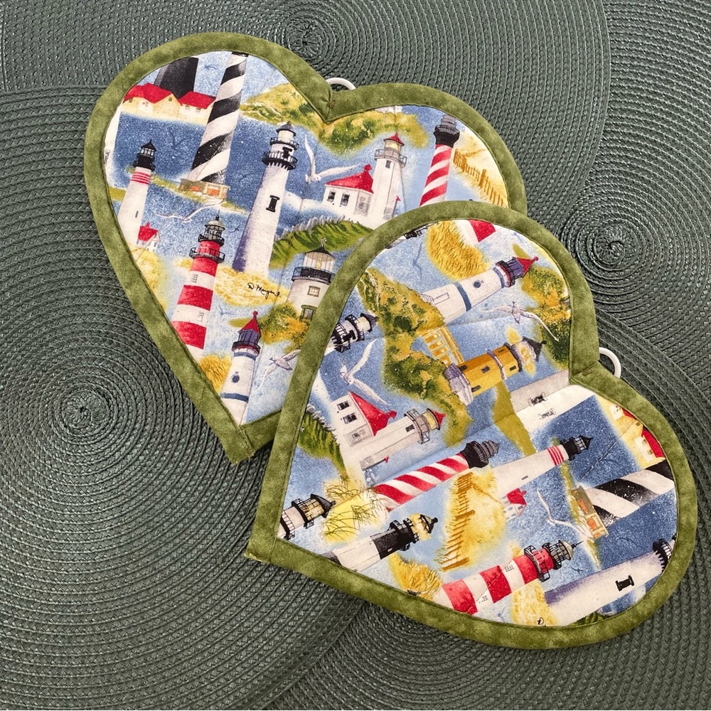 Handmade Vintage Lighthouse Oven Mits